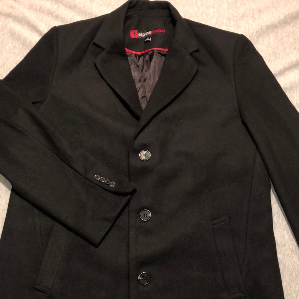 *NWT* Alpine Swiss Black Wool Jacket